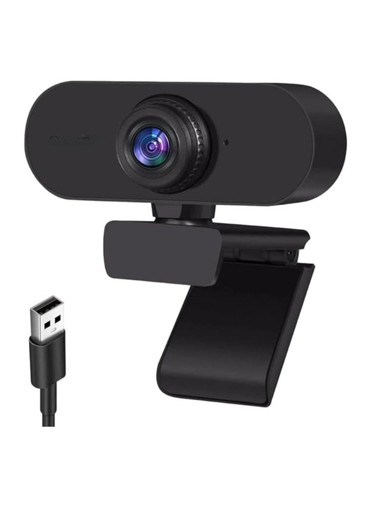 HD 1080p Webcam with Microphone – USB, Noise Reduction & Auto Focus for PC and Laptop - Image 1
