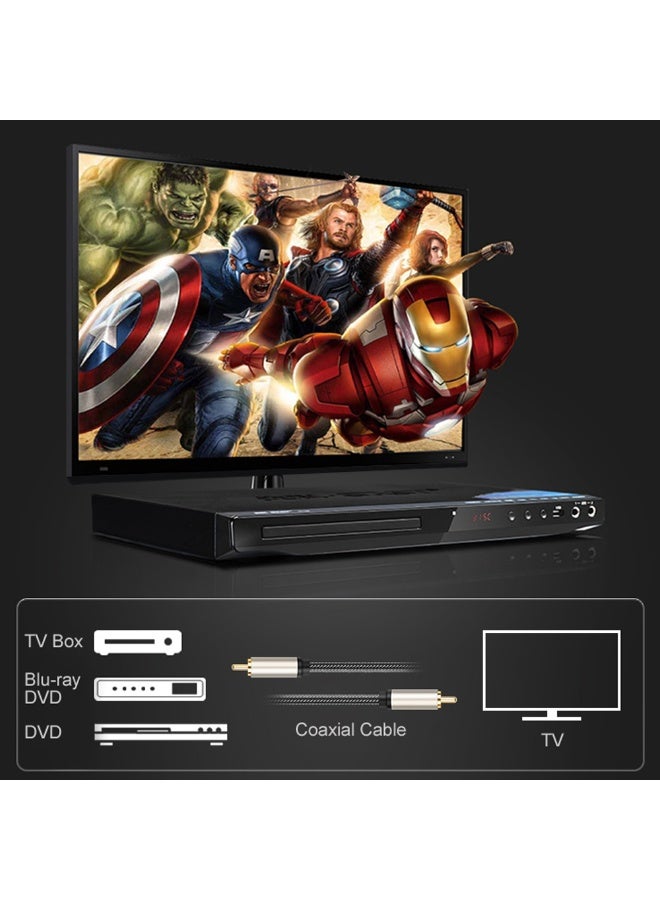 igeekwell RCA Subwoofer Cable Digital Coaxial Audio Cables RCA Cable Male to Male Split-tip Plug 24k Gold-Plated Nylon Braided Audio SUB Coaxial Cables for DVD, Speaker, TV, Soundbar (3M 2PACK) - Image 2