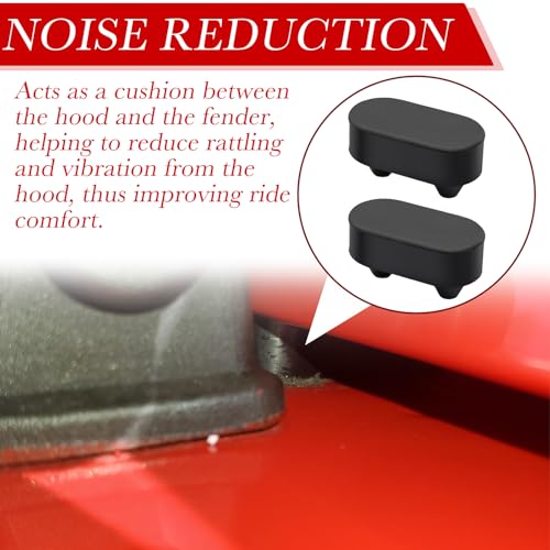 LhyBtm Hood to Fender Grommets Hood Latches to Fender Bumpers Stop Compatible with 1987-2006 Jeep Wrangler YJ/TJ Replaces Part Number: 4007541 / J4007541 / D4103 / 12031.02 - Image 5