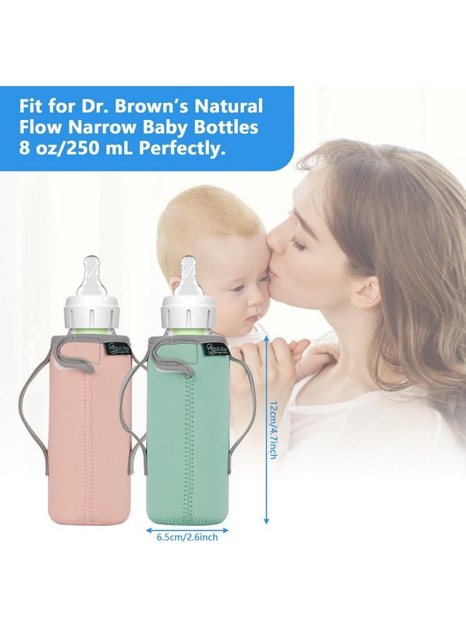 Glass Baby Bottle Sleeve Covers For Dr. Brown’S Natural Narrow Baby Bottles 8 Oz With Dual Handle 3.3Mm Thicken Heat And Cold Retention Baby Bottle Sleeve (Narrow 8Oz) - pzsku/ZDF6BF0F4F711AD8189B4Z/45/_/1698492520/727a0228-566b-448e-a770-4f25d4b15a8b