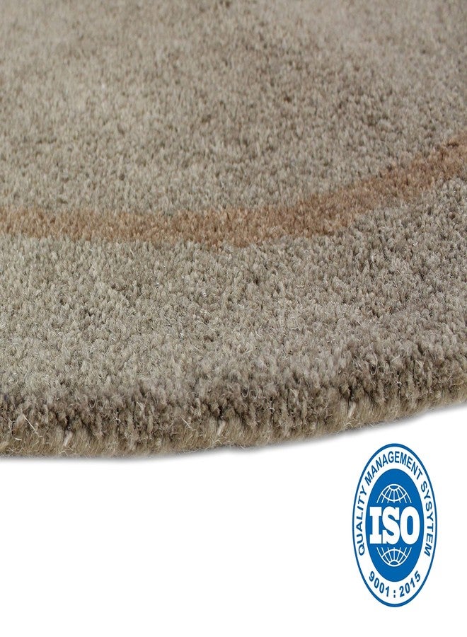 COTTON CRAFT Pure Wool Fireplace Rug - Half Moon Hearth Area Rug Carpet - Fire Resistant Hand-Tufted Fireplace Mat - Entryway Cabin Kitchen Anti Fatigue Half Round Accent Rug - 22 X 44 - Natural Tan - Image 5
