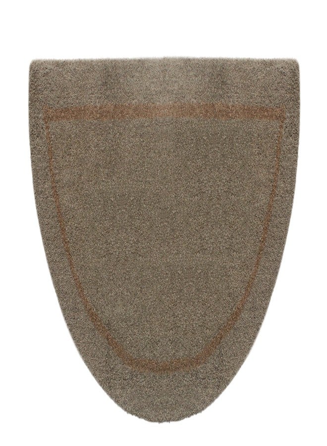 COTTON CRAFT Pure Wool Fireplace Rug - Half Moon Hearth Area Rug Carpet - Fire Resistant Hand-Tufted Fireplace Mat - Entryway Cabin Kitchen Anti Fatigue Half Round Accent Rug - 22 X 44 - Natural Tan - Image 1