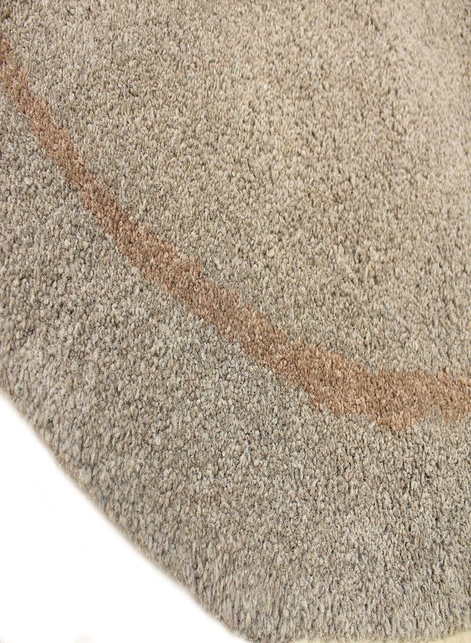 COTTON CRAFT Pure Wool Fireplace Rug - Half Moon Hearth Area Rug Carpet - Fire Resistant Hand-Tufted Fireplace Mat - Entryway Cabin Kitchen Anti Fatigue Half Round Accent Rug - 22 X 44 - Natural Tan - Image 4