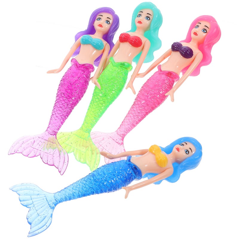4pcs Diving Pool Toys Children Mermaid Shape Diving Toys Kids Pool Mermaid Toys - Image 1