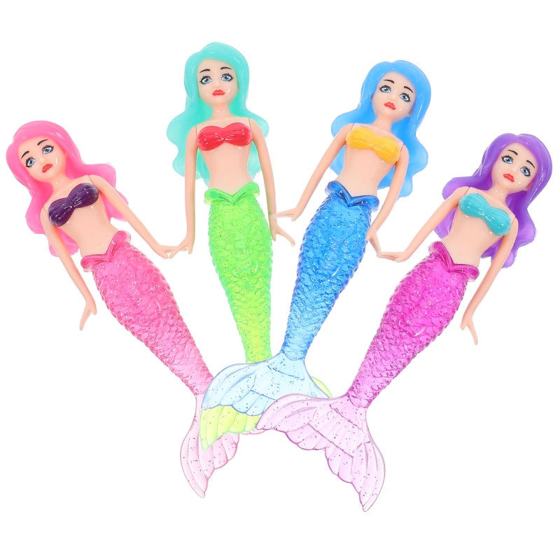 4pcs Diving Pool Toys Children Mermaid Shape Diving Toys Kids Pool Mermaid Toys - Image 5