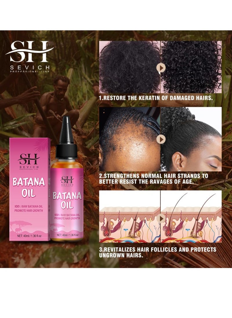 Sevich - Natural Batana Oil for Hair Care Hair Conditioner Oil for Thin Hair Repair Damaged Hair Nourishes Thin Hair Scalp Skin and Loss Hair Growth Fit for All Hair Types Raw Batana Oil - Image 1