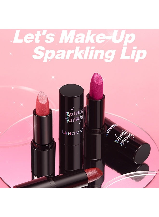 LANGMANNI Glitter Metallic Shimmer Lipstick Moisturizing Creamy Texture High Pigment Sparkling Party Daily Lip Makeup Cosmetic,4g‑#02 - Image 2