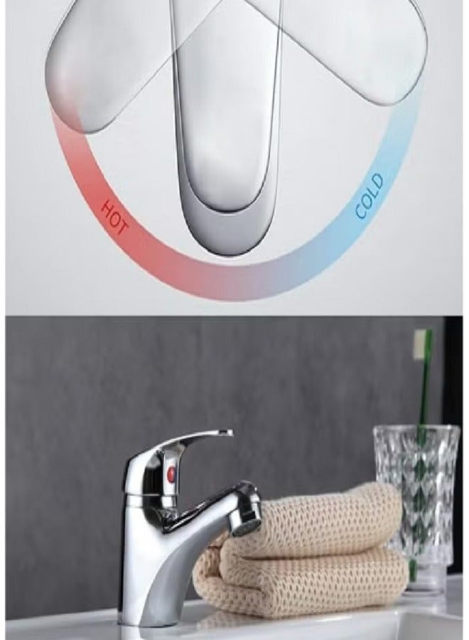 Single Lever Chrome Finished Brass Basin Washbasin Faucet Mixer Valve for Wash Basin  - Image 5