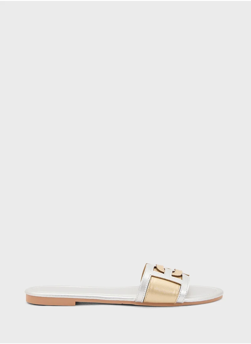 ELLA Metallic Flat Sandal