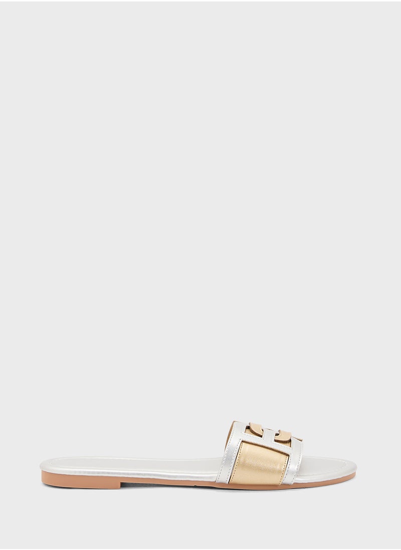 ELLA Metallic Flat Sandal  - Image 1
