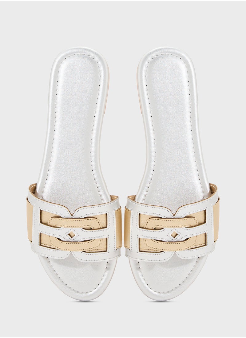 ELLA Metallic Flat Sandal  - Image 4