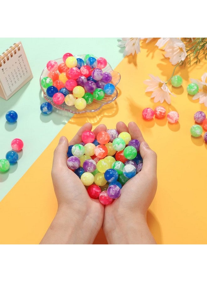 Zhanmai 250 Pcs Small Bouncy Balls 0.78 Inch/ 20 mm Rubber High Bouncing Balls Cloud Bouncy Balls Party Favors for Boys and Girls Neon Swirl Bouncing Balls for Game Prizes Vending Machines - Image 3