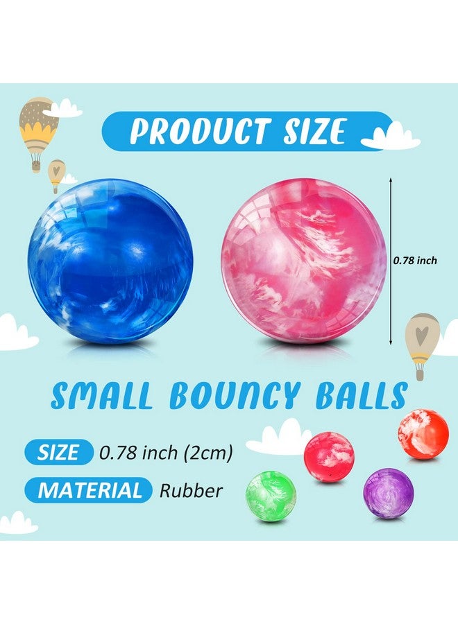 Zhanmai 250 Pcs Small Bouncy Balls 0.78 Inch/ 20 mm Rubber High Bouncing Balls Cloud Bouncy Balls Party Favors for Boys and Girls Neon Swirl Bouncing Balls for Game Prizes Vending Machines - Image 2