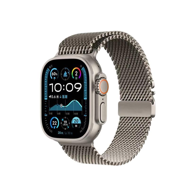 Adjustable Stainless Steel Link Smartwatch Band Compatible with Apple Watch 42 44 45 49mm with Fit Replacement Strap and Dressy Metal Bracelet - Image 1