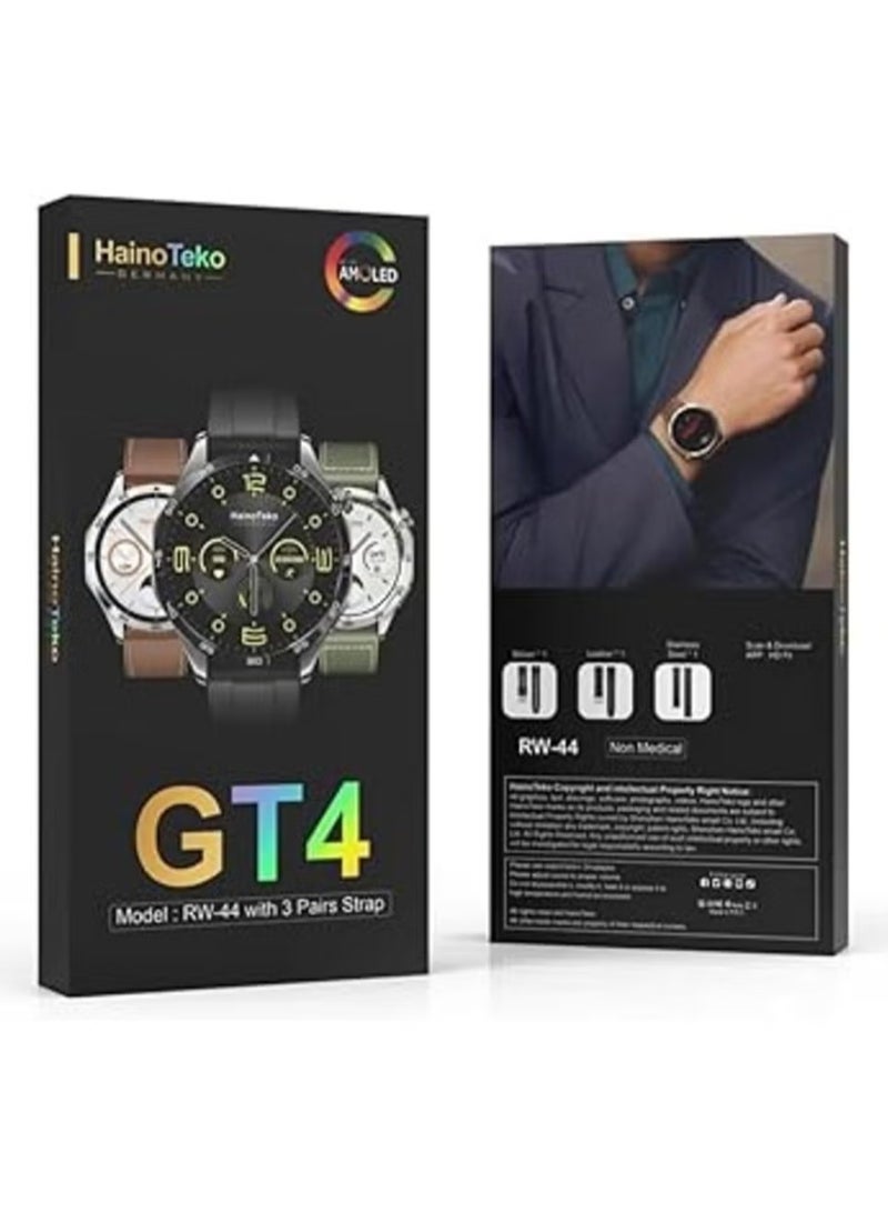 Haino Teko GT4 Smart Watch – Stylish Fitness Tracker with Heart Rate Monitor, Sleep Tracking, Waterproof Design, Long Battery Life | Compatible with iOS & Android | Perfect for Fitness, Health, and Everyday Use - Image 4