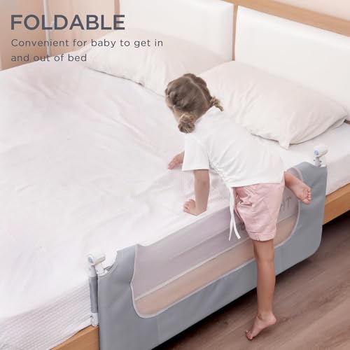 Moppets Bed Rails for Baby Safety/Bed Side Protactor Guard from Falling with Instant Set up, 14 Level Hight Adjustment & Easy to Fold - (2 Meter/ 6.5 FT) (1.) - Image 5