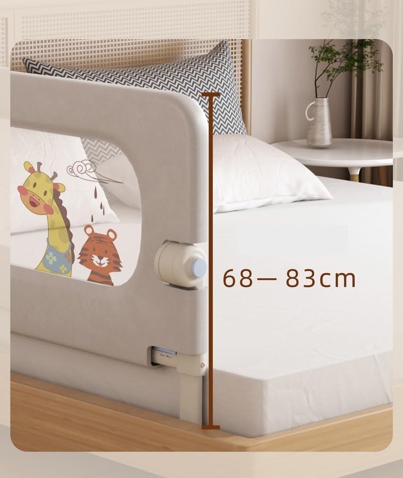 Moppets Bed Rails for Baby Safety/Bed Side Protactor Guard from Falling with Instant Set up, 14 Level Hight Adjustment & Easy to Fold - (2 Meter/ 6.5 FT) (1.) - Image 4