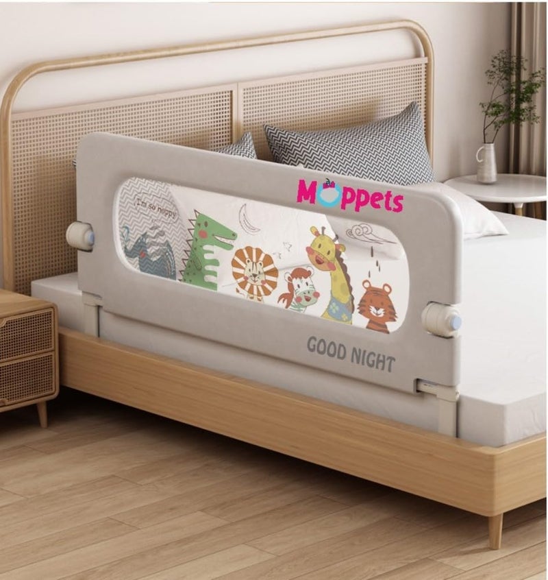 Moppets Bed Rails for Baby Safety/Bed Side Protactor Guard from Falling with Instant Set up, 14 Level Hight Adjustment & Easy to Fold - (2 Meter/ 6.5 FT) (1.) - Image 3
