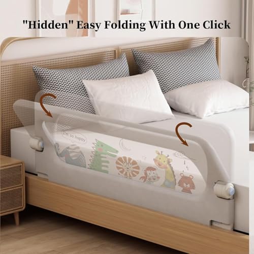 Moppets Bed Rails for Baby Safety/Bed Side Protactor Guard from Falling with Instant Set up, 14 Level Hight Adjustment & Easy to Fold - (2 Meter/ 6.5 FT) (1.) - Image 2