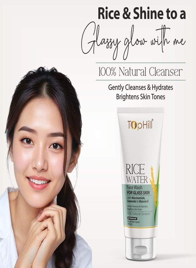 Top Hill غسول الوجه توب هيل بماء الأرز للتنظيف العميق 100 مل | مع النياسيناميد والسيراميد وفيتامين هـ لبشرة نضرة، منظف للبشرة غير الموحدة اللون | منتجات العناية بالبشرة الكورية | لجميع أنواع البشرة | عبوة من 3 قطع - Image 4