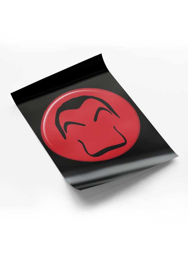 LOWHA Poster Painting Art With Four Separate Pieces Of Double-Sided Stickers Money Heist Mask Icon For Home Bedroom Living Room And Office Decor - Image 1