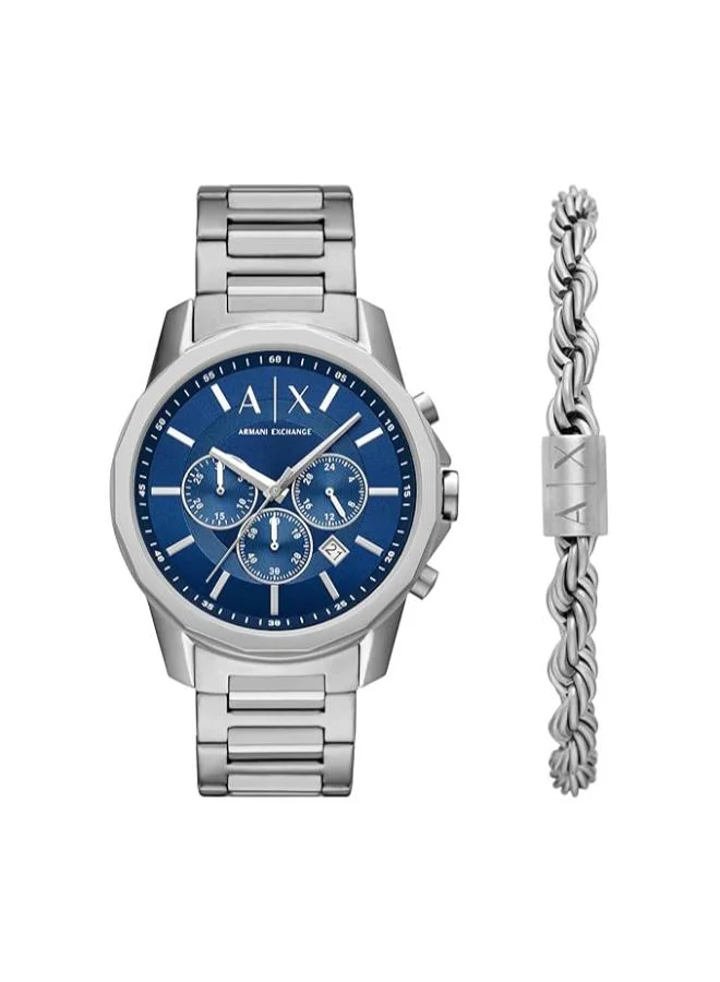 ارماني اكسشينج Chronograph Stainless Steel Gift Set