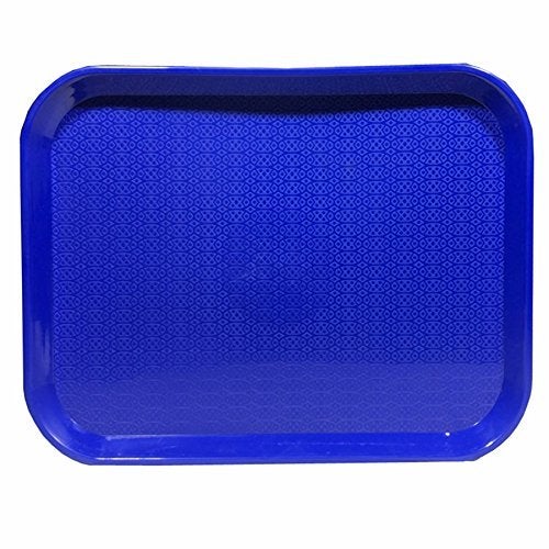 Urmila Plastic® Serving Tray Platter Rectangular Shape Plastic Trays for Drink Breakfast Tea Dinner Coffee Salad Food for Dinning Table Home Kitchen 11x14 Inches Blue - Image 2