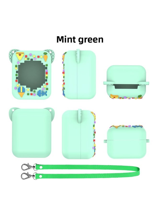 Loquat Bisi Genie BitzeeInteractive ToyDigital Pet Electronic Pet Machine Silicone Protective Cover-Product Color:C19 Mint Green  - Image 1