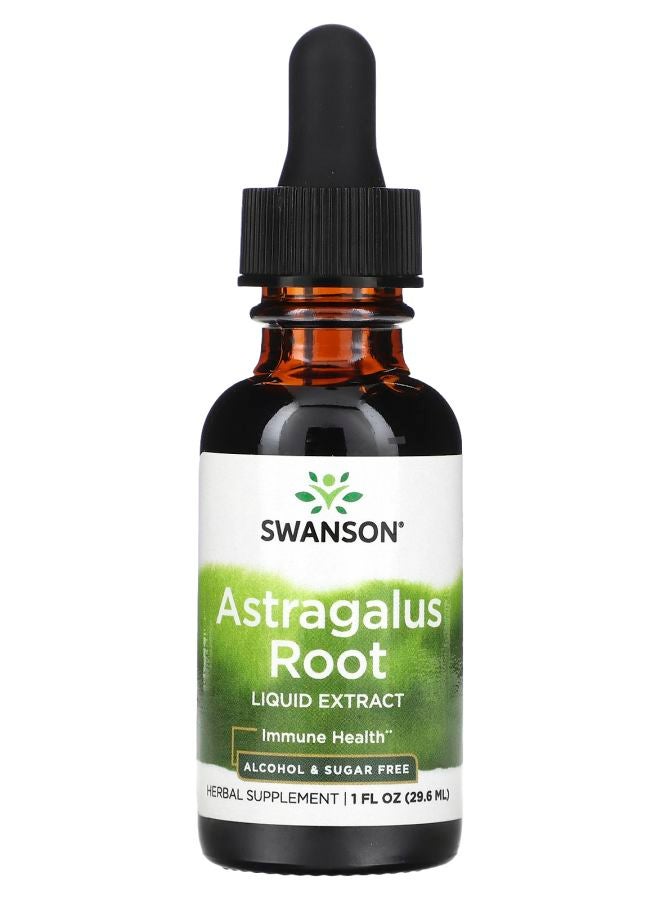 SWANSON Astragalus Root Liquid Extract Alcohol & Sugar Free 1 fl oz (29.6 ml)