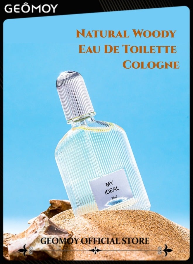 Geomoy Men's Perfume Fresh Long-lasting Fragrance Natural Woody Eau De Toilette Cologne 25ml 0.88oz - Image 1