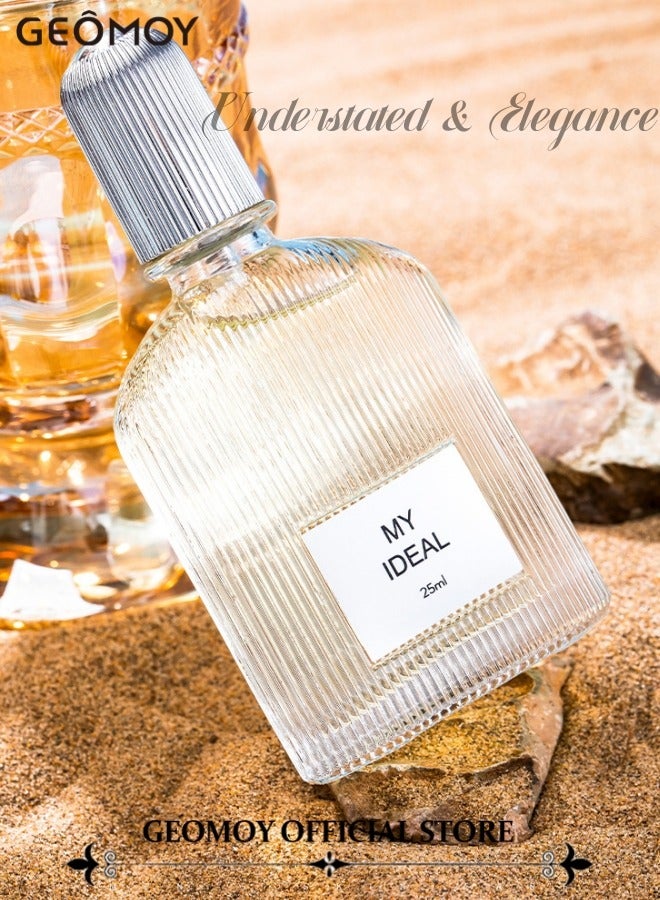 Geomoy Men's Perfume Fresh Long-lasting Fragrance Natural Woody Eau De Toilette Cologne 25ml 0.88oz - Image 2