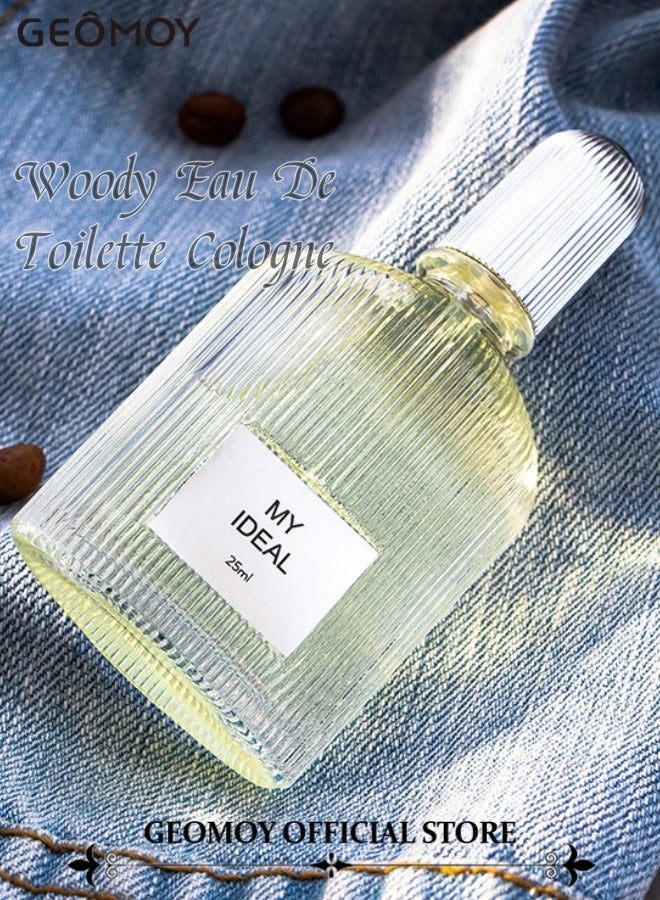 Geomoy Men's Perfume Fresh Long-lasting Fragrance Natural Woody Eau De Toilette Cologne 25ml 0.88oz - Image 5