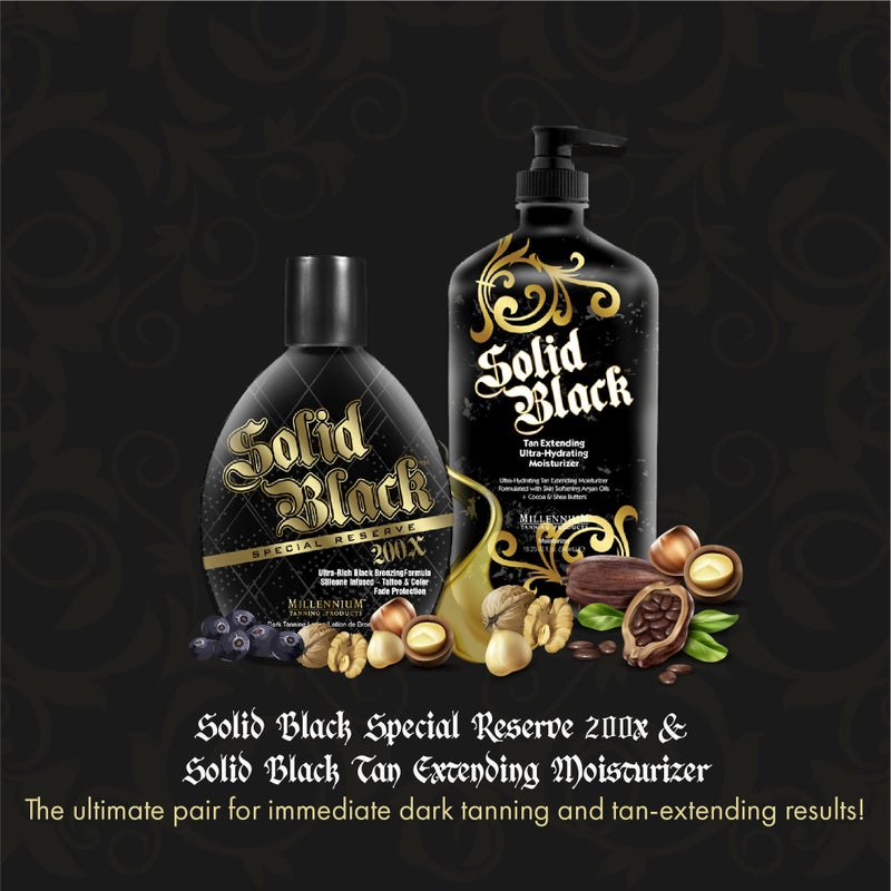 Millennium Tanning Products Millennium Tanning Solid Black 200X Tanning Lotion & Tan Extender Lotion, 13.50 & 18.25 Fluid Ounces - Image 2