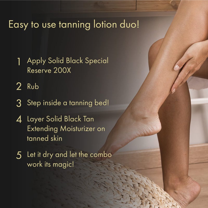 Millennium Tanning Products Millennium Tanning Solid Black 200X Tanning Lotion & Tan Extender Lotion, 13.50 & 18.25 Fluid Ounces - Image 3