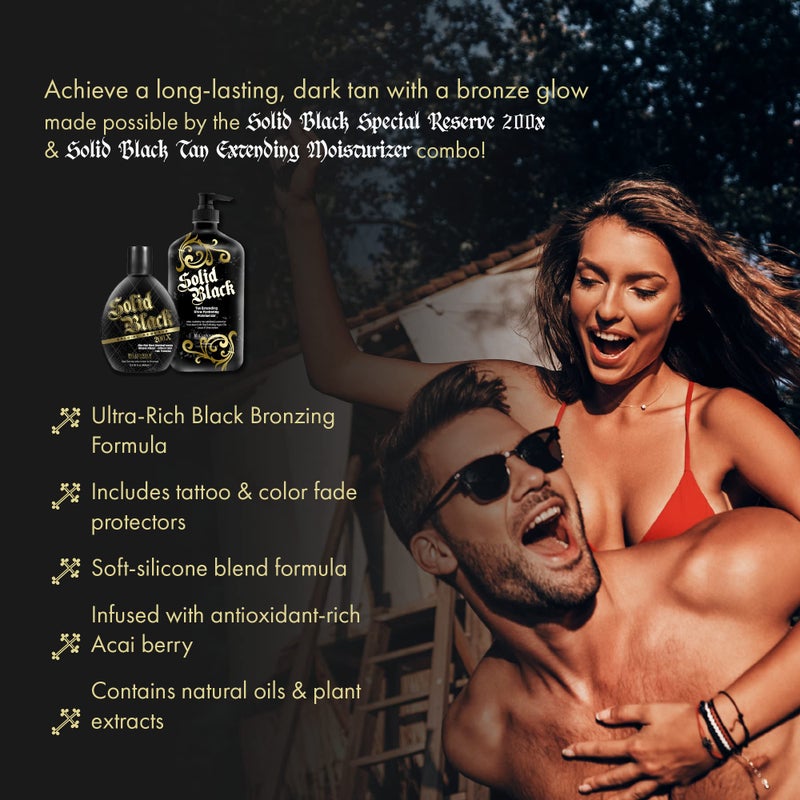 Millennium Tanning Products Millennium Tanning Solid Black 200X Tanning Lotion & Tan Extender Lotion, 13.50 & 18.25 Fluid Ounces - Image 5