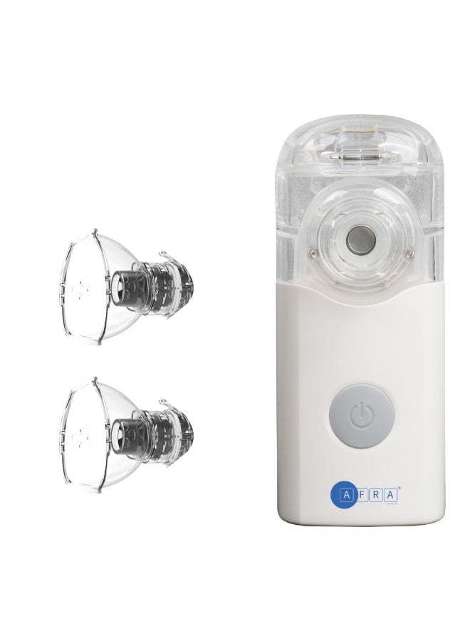 AFRA جهاز أفرا للم nebulizer الشبكي – جهاز استنشاق محمول بالموجات فوق الصوتية للأطفال والبالغين، للاستخدام في المنزل والسفر -60455