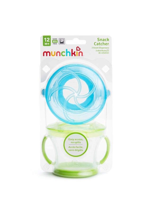 Munchkin ® Snack Catcher® Toddler Snack Cups, 2 Pack, Blue/Green - Image 5