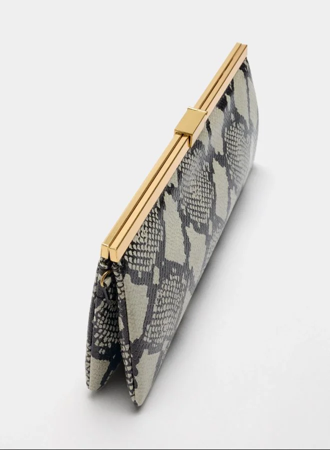 بارفوا حقيبة مغلف مع نقش حيواني