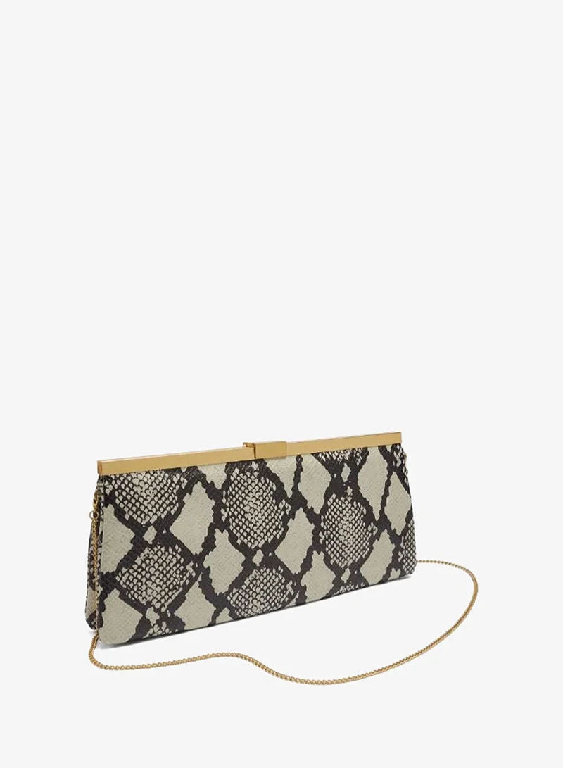 Parfois White Envelope bag with animal embossing for Women | Best Price UAE