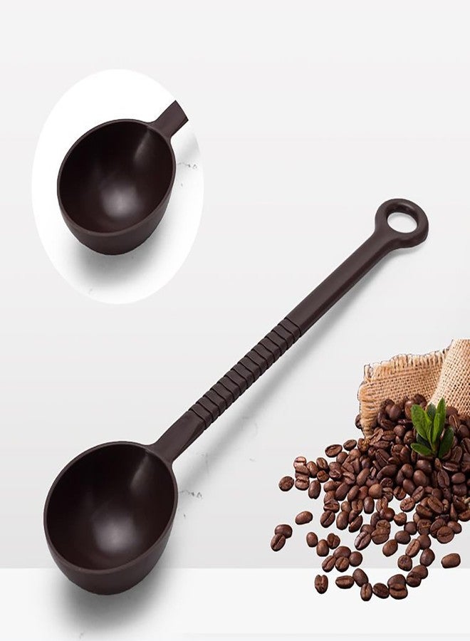 LJJCSFF 5PCS 10 Gram Measure Spoon Coffee Bean Scoop Long Plastic Tablespoon Honey Teaspoons Measuring Plastic Scooper for Tea Powder Brwon - Image 5