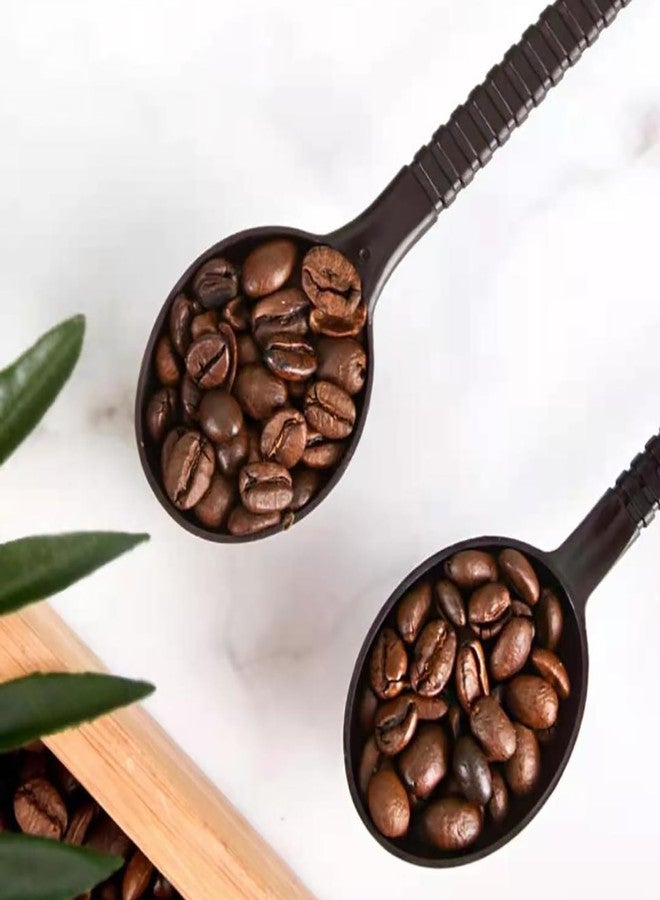 LJJCSFF 5PCS 10 Gram Measure Spoon Coffee Bean Scoop Long Plastic Tablespoon Honey Teaspoons Measuring Plastic Scooper for Tea Powder Brwon - Image 3