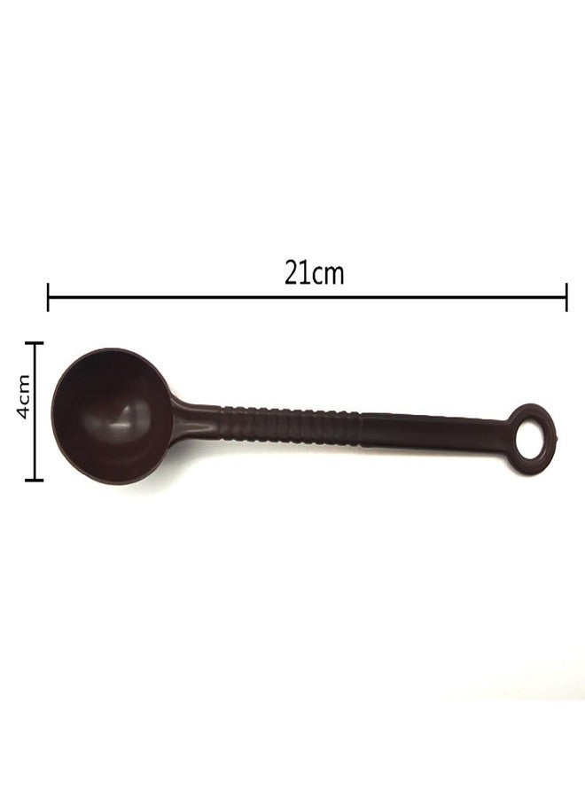 LJJCSFF 5PCS 10 Gram Measure Spoon Coffee Bean Scoop Long Plastic Tablespoon Honey Teaspoons Measuring Plastic Scooper for Tea Powder Brwon - Image 2