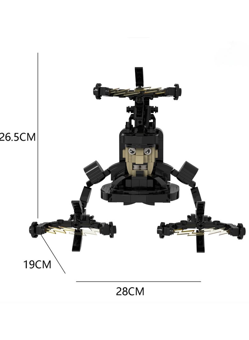 Children's Self-assembled Small Particle Toy Building Blocks With Full Combat Power, Space UFO Toilet Man Model - Image 2