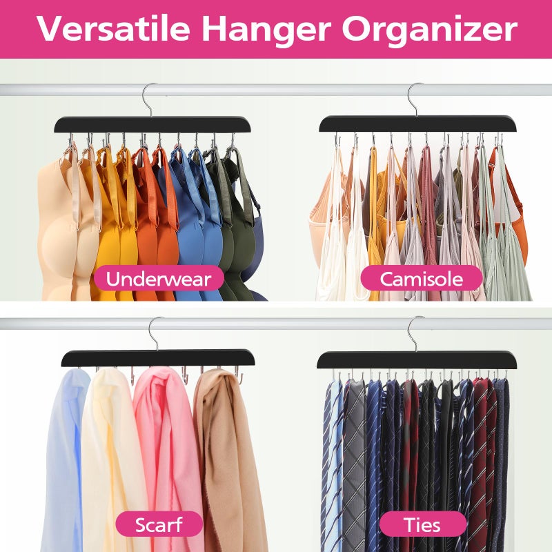 Fertoriy Bra Organizer For Closet  Tank Top Hanger  Bra Hanger 20 Hooks Capacity  Foldable Bra Hangers For Closet Organizer And Storage  Multi Tank Top Hangers Space Saving For Bra (2) - Image 5