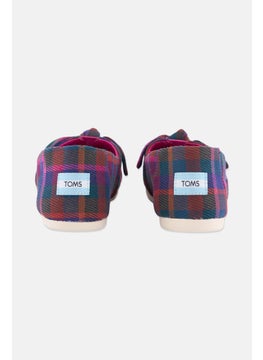 TOMS Women Plaid Slop On Casual Shoes, Dark Fuchsia Combo  - Image 4