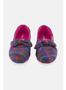 TOMS Women Plaid Slop On Casual Shoes, Dark Fuchsia Combo  - Image 2