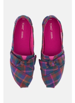 TOMS Women Plaid Slop On Casual Shoes, Dark Fuchsia Combo  - Image 3