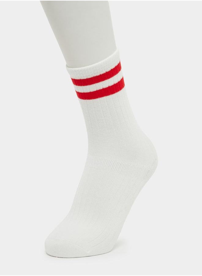 Styli - Set of 3 - Striped Crew Socks - Image 1