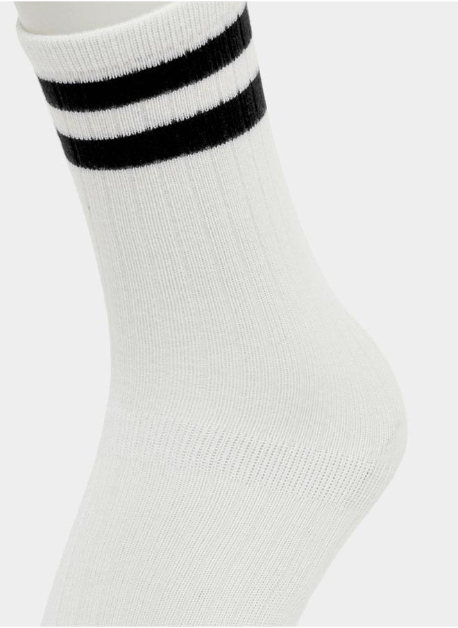 Styli Set of 3 - Striped Crew Socks  - Image 5