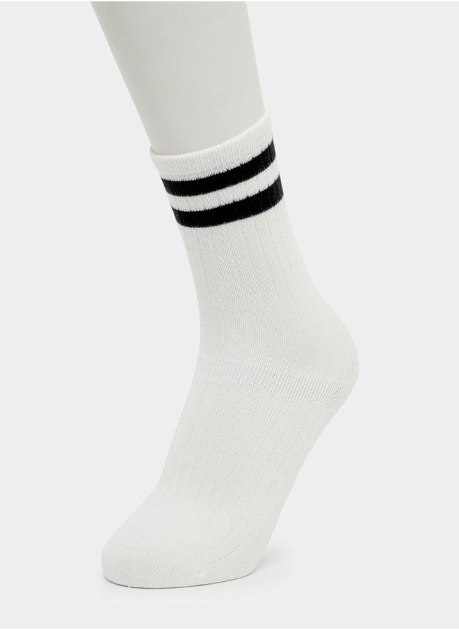 Styli Set of 3 - Striped Crew Socks  - Image 4